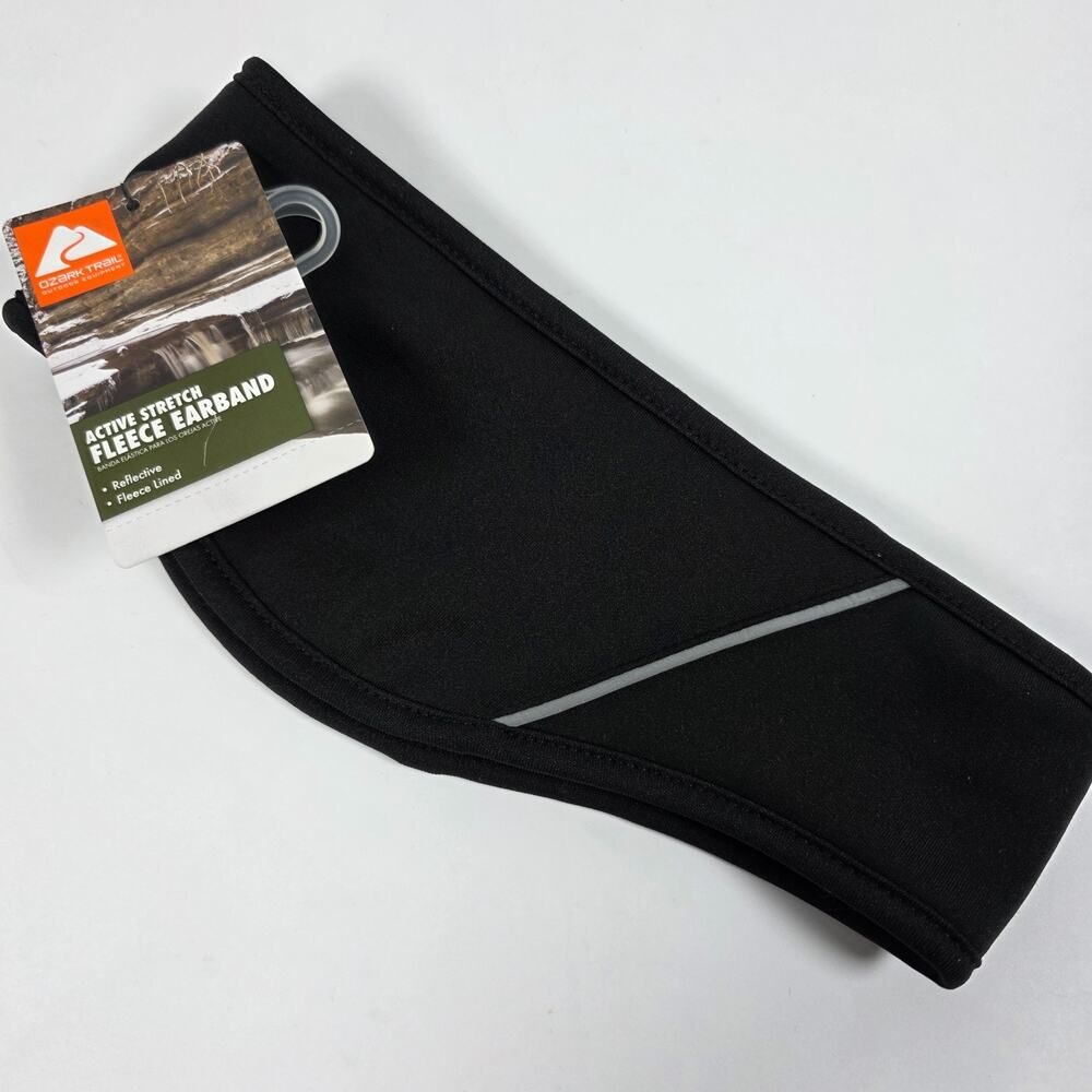 Ozark Trail Outdoor Equipment Active Stretch Fleece Earband Black Reflective